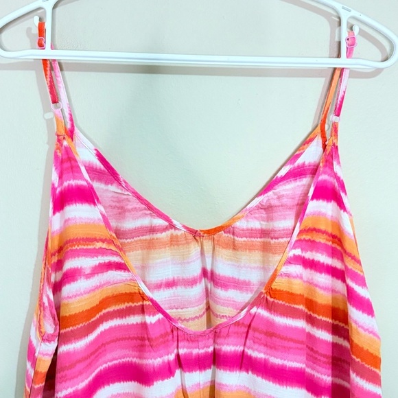Joe Fresh Pink & Orange Tie Dye Striped Drop Waist Sheath Dress – Size 1X GUC - Picture 8 of 11